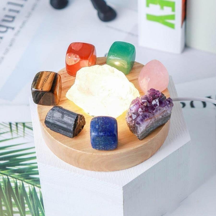 7 Chakra Energy Balancing Crystal Lamp | Statues & incense burners Home Decor Statues & incense burners