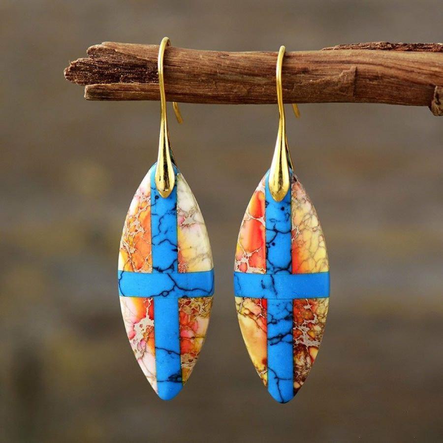 Blue Cross Imperial Jasper Drop Earrings | Earrings Earrings Earrings