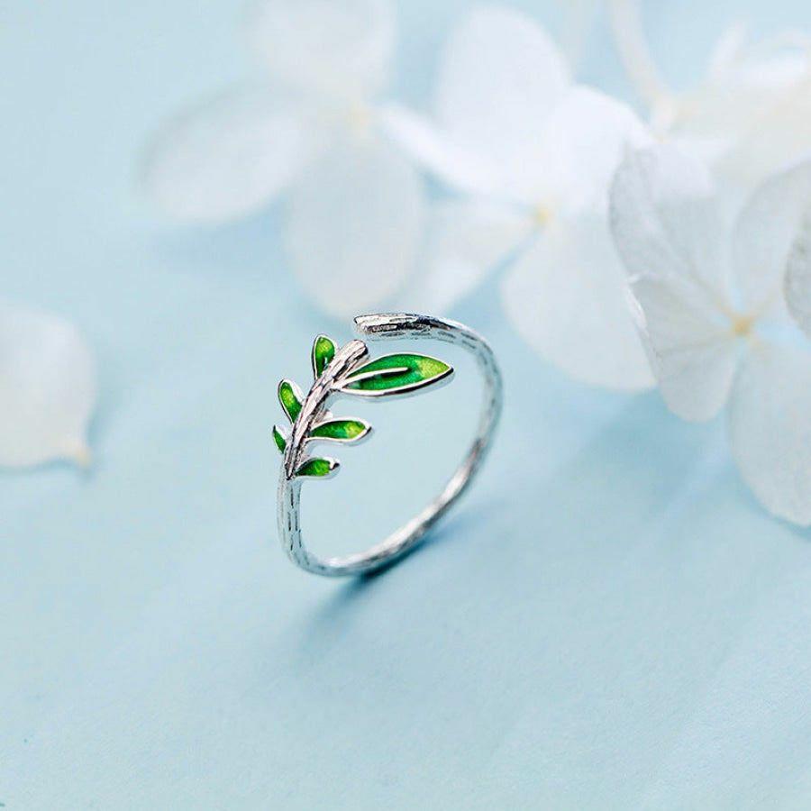 Green Leaf 925 Silver Ring | Rings Jewelry Rings