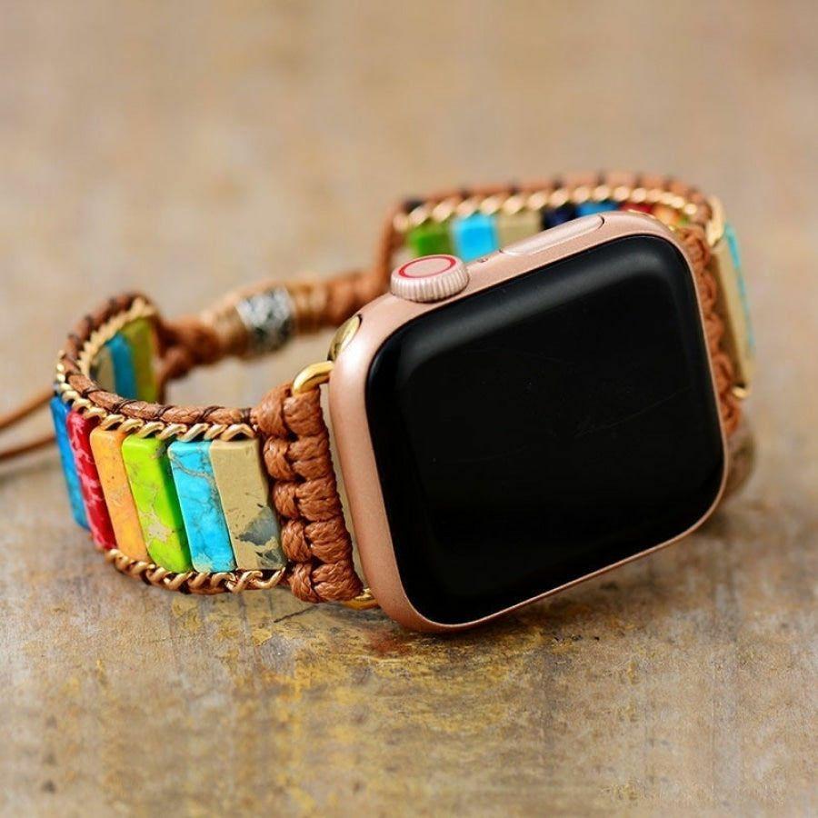 Handmade Chakra Jasper Gold Apple Watch Band | Apple Watch Bands Apple Watch Bands Apple Watch Bands