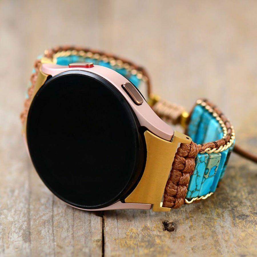 Handmade Turquoise Jasper Samsung Galaxy 4 & 5 Watch Band | Samsung Watch Bands Samsung Watch Bands Samsung Watch Bands