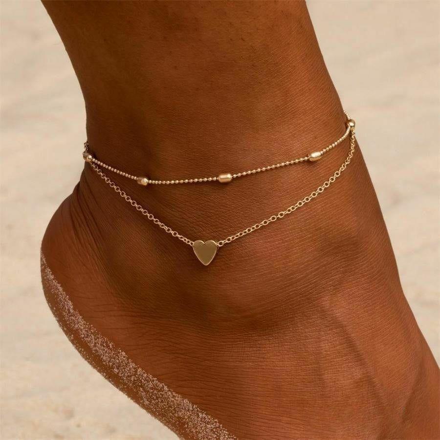 Loving Heart Multi-Layer Anklet | Anklets Anklets Anklets