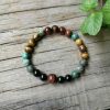 Natural African Turquoise Tiger Eye & Black Onyx Bead Bracelet | Bracelets Bracelets Bracelets