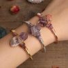 Natural Amethyst Crystal Cuff Bracelet | Bracelets Bracelets Bracelets