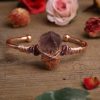 Natural Amethyst Crystal Cuff Bracelet | Bracelets Bracelets Bracelets