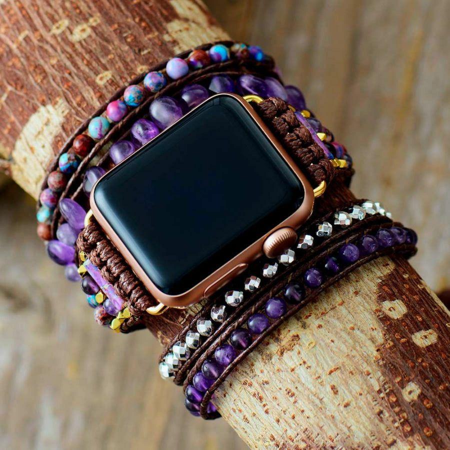 Natural Amethyst & Purple Jasper Apple Watch Band | Apple Watch Bands Apple Watch Bands Apple Watch Bands