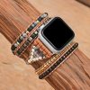 Natural Black Lava Stone Hematite & Snowflake Obsidian Apple Watch Band | Apple Watch Bands Apple Watch Bands Apple Watch Bands