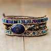 Natural Blue Sodalite & Jasper Wrap Bracelet | Bracelets Bracelets Bracelets