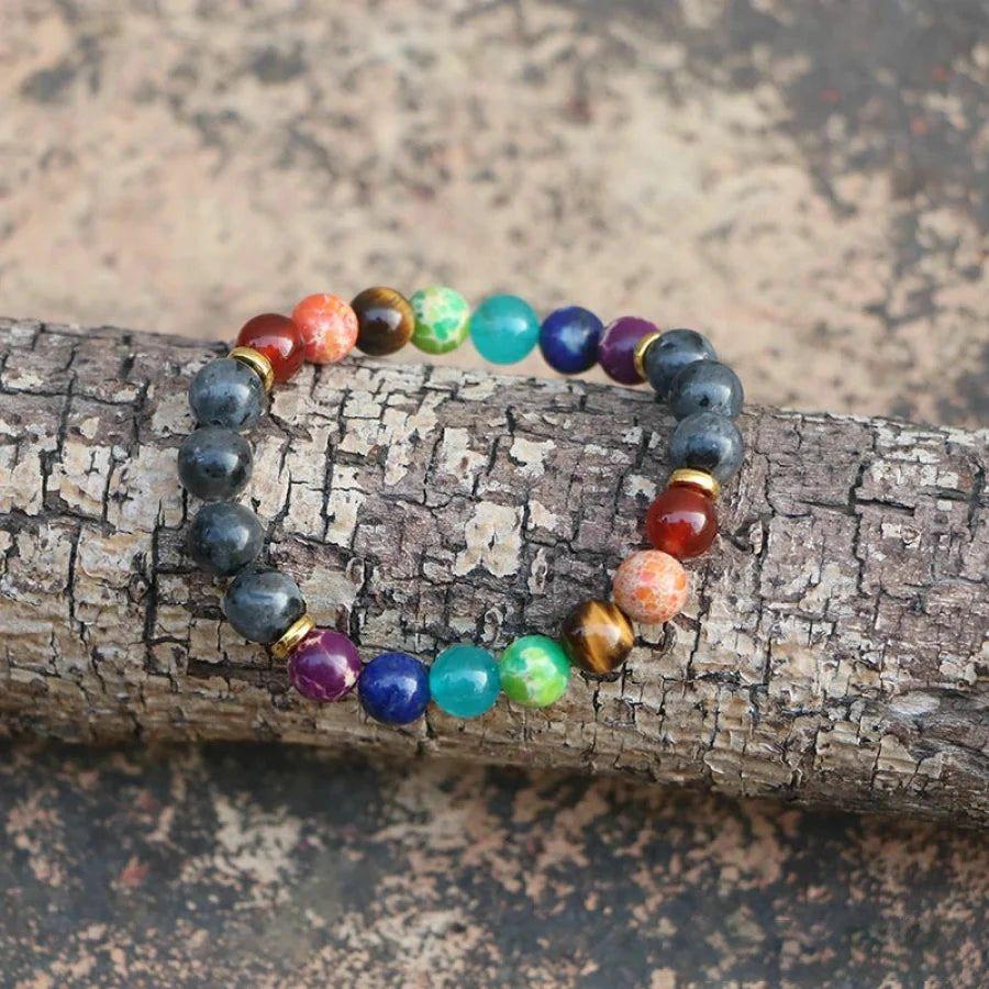 Natural Labradorite & 7 Chakra Stone Bead Bracelet | Bracelets Bracelets Bracelets