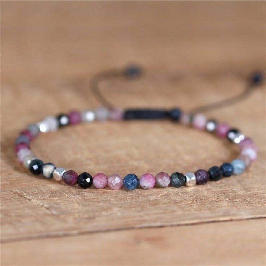 Natural Pink Tourmaline Adjustable Bead Bracelet | Bracelets Bracelets Bracelets