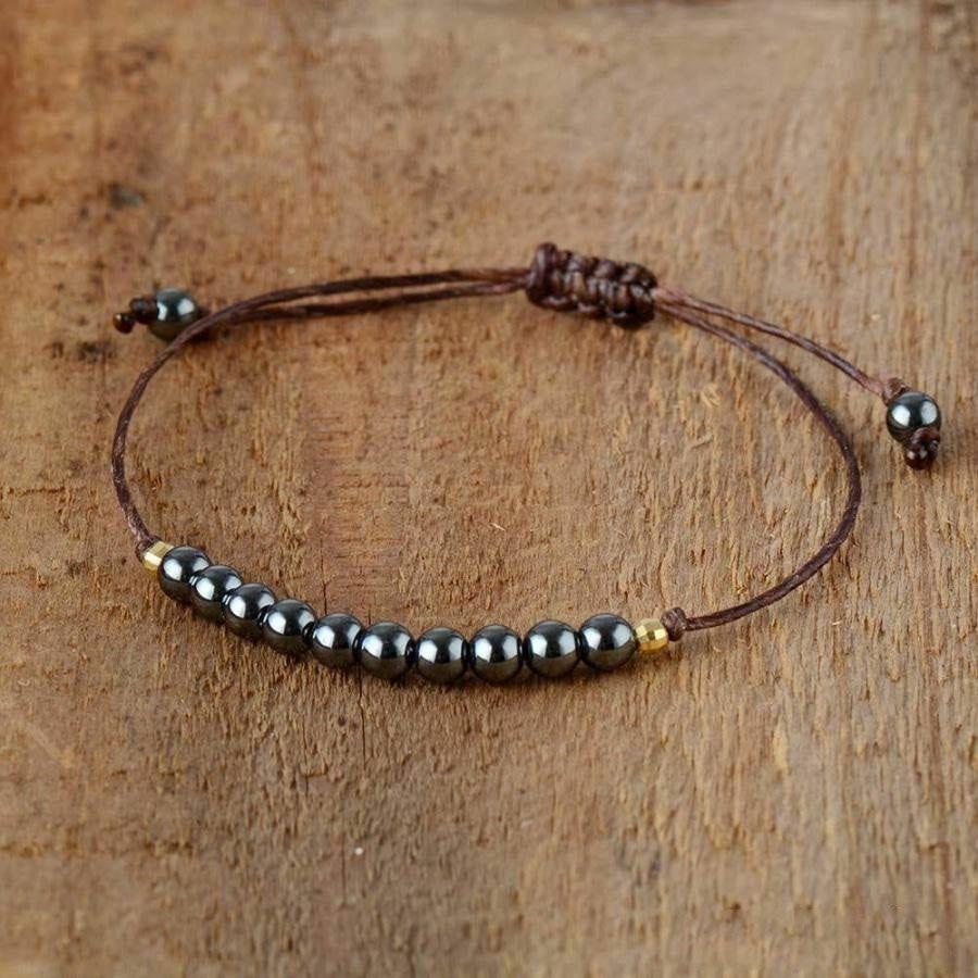 Handmade Natural Hematite Adjustable Bracelet | Wrap Bracelets Bracelets Bracelets