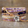 Handmade Purple Jasper & Amethyst Teardrop Wrap Bracelet | Bracelets Bracelets Bracelets