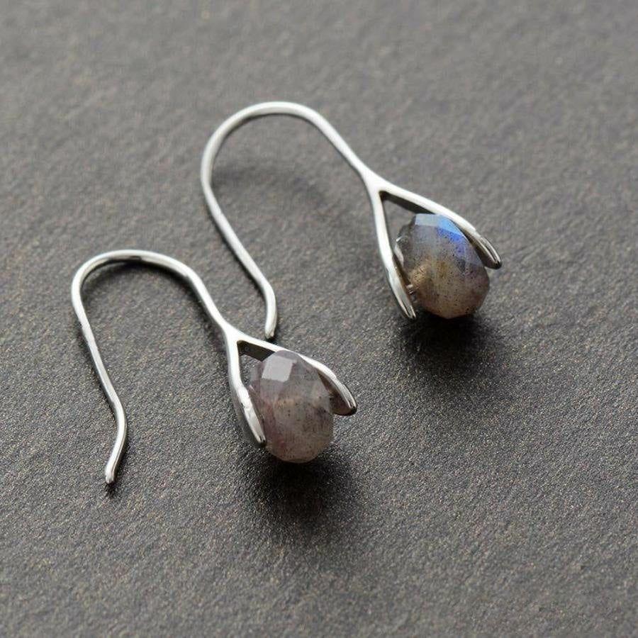 Natural Faceted Labradorite Drop Earrings | Earrings Earrings Earrings