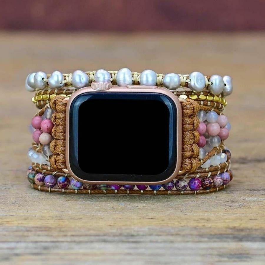 Natural Freshwater Pearl Beaded Apple Watch Band | Apple Watch Bands Apple Watch Bands Apple Watch Bands