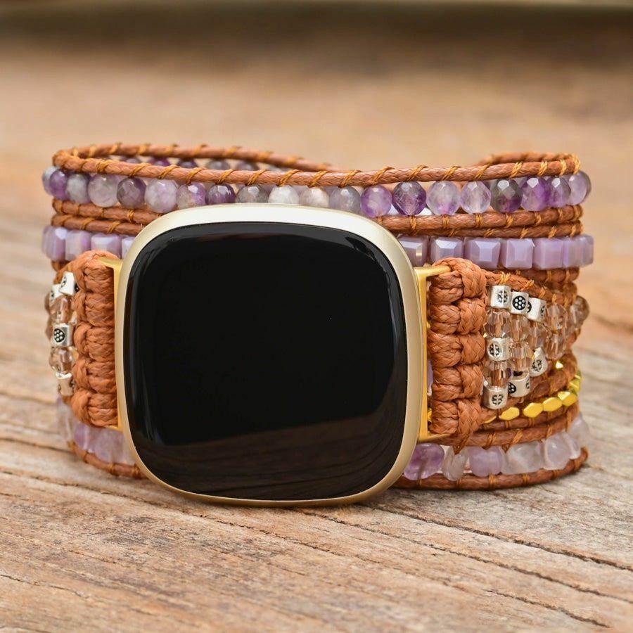 Purple Amethyst Bead Fitbit Watch Band | Fitbit Watch Bands Fitbit Watch Bands Fitbit Watch Bands